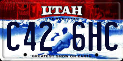 UT license plate C426HC