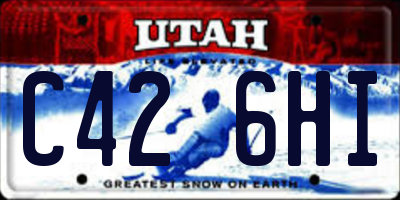 UT license plate C426HI