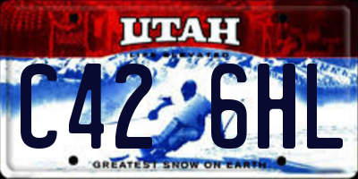 UT license plate C426HL