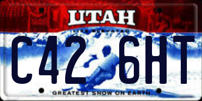 UT license plate C426HT