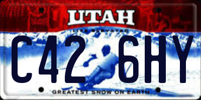 UT license plate C426HY