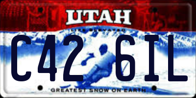 UT license plate C426IL