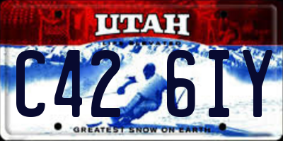 UT license plate C426IY