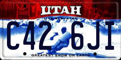 UT license plate C426JI