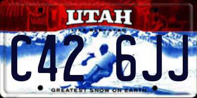 UT license plate C426JJ