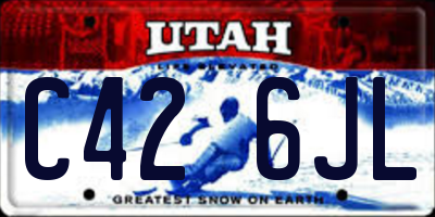 UT license plate C426JL