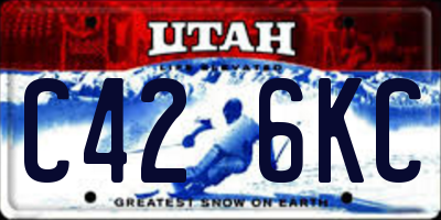 UT license plate C426KC