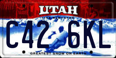 UT license plate C426KL