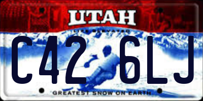 UT license plate C426LJ