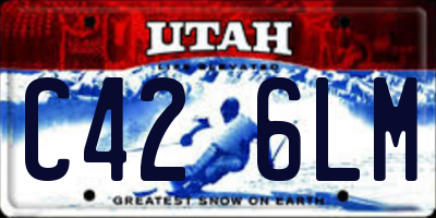 UT license plate C426LM