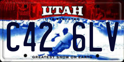 UT license plate C426LV