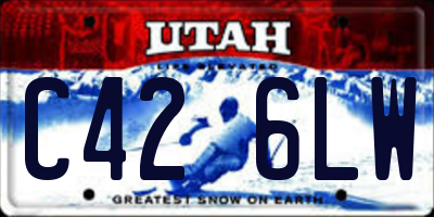 UT license plate C426LW