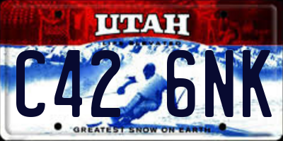 UT license plate C426NK