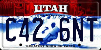 UT license plate C426NT