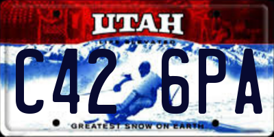 UT license plate C426PA