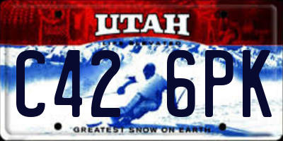 UT license plate C426PK