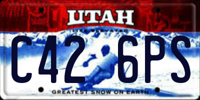 UT license plate C426PS