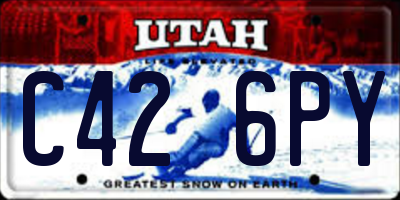 UT license plate C426PY