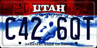 UT license plate C426QT