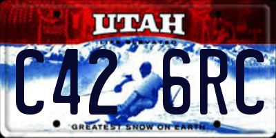UT license plate C426RC