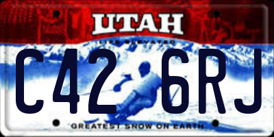 UT license plate C426RJ