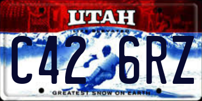 UT license plate C426RZ