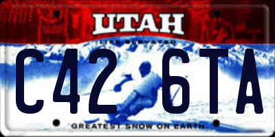 UT license plate C426TA