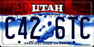 UT license plate C426TC