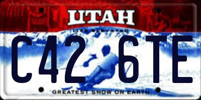 UT license plate C426TE