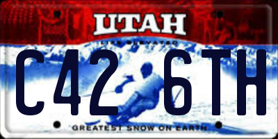 UT license plate C426TH