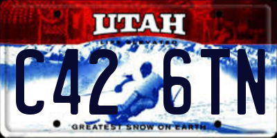 UT license plate C426TN