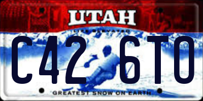 UT license plate C426TO
