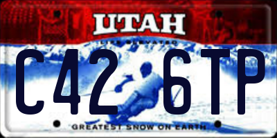 UT license plate C426TP