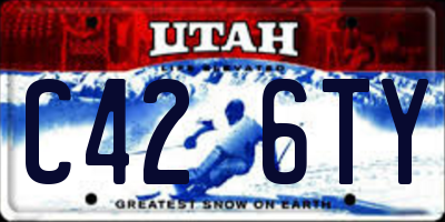 UT license plate C426TY