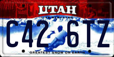 UT license plate C426TZ