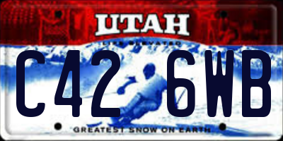 UT license plate C426WB