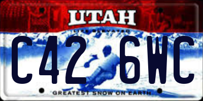 UT license plate C426WC