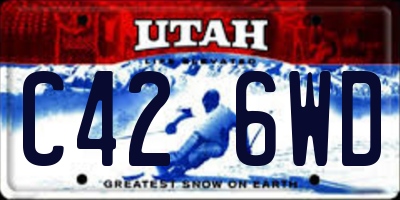 UT license plate C426WD