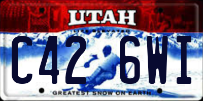 UT license plate C426WI