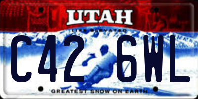 UT license plate C426WL