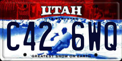 UT license plate C426WQ