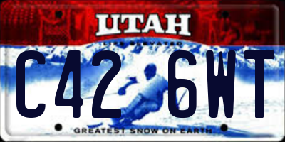 UT license plate C426WT