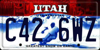 UT license plate C426WZ