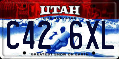 UT license plate C426XL