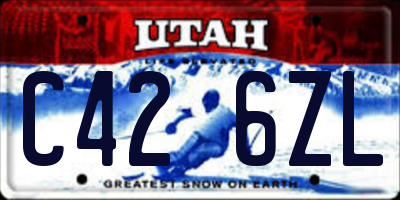 UT license plate C426ZL