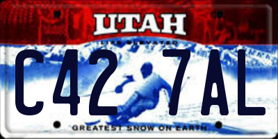 UT license plate C427AL