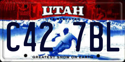 UT license plate C427BL
