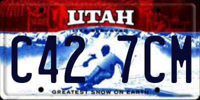 UT license plate C427CM