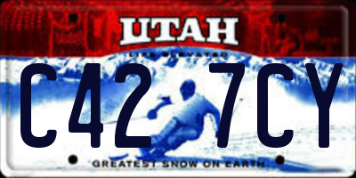 UT license plate C427CY