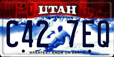 UT license plate C427EQ